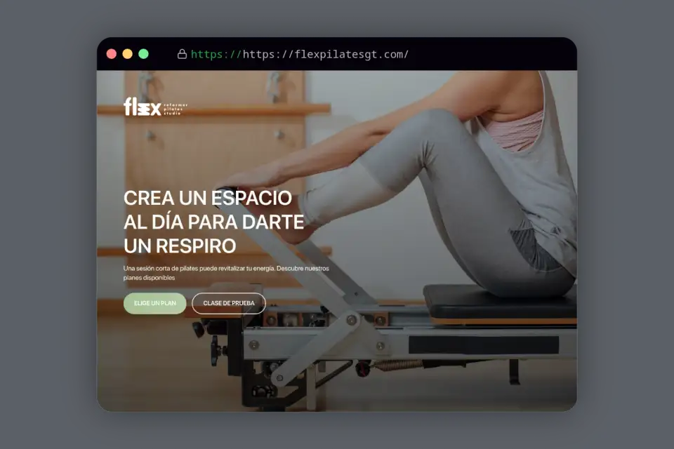 Vista principal del proyecto Flex Pilates