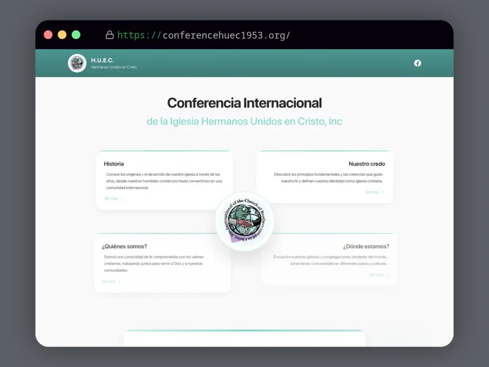 Vista principal del proyecto HUEC