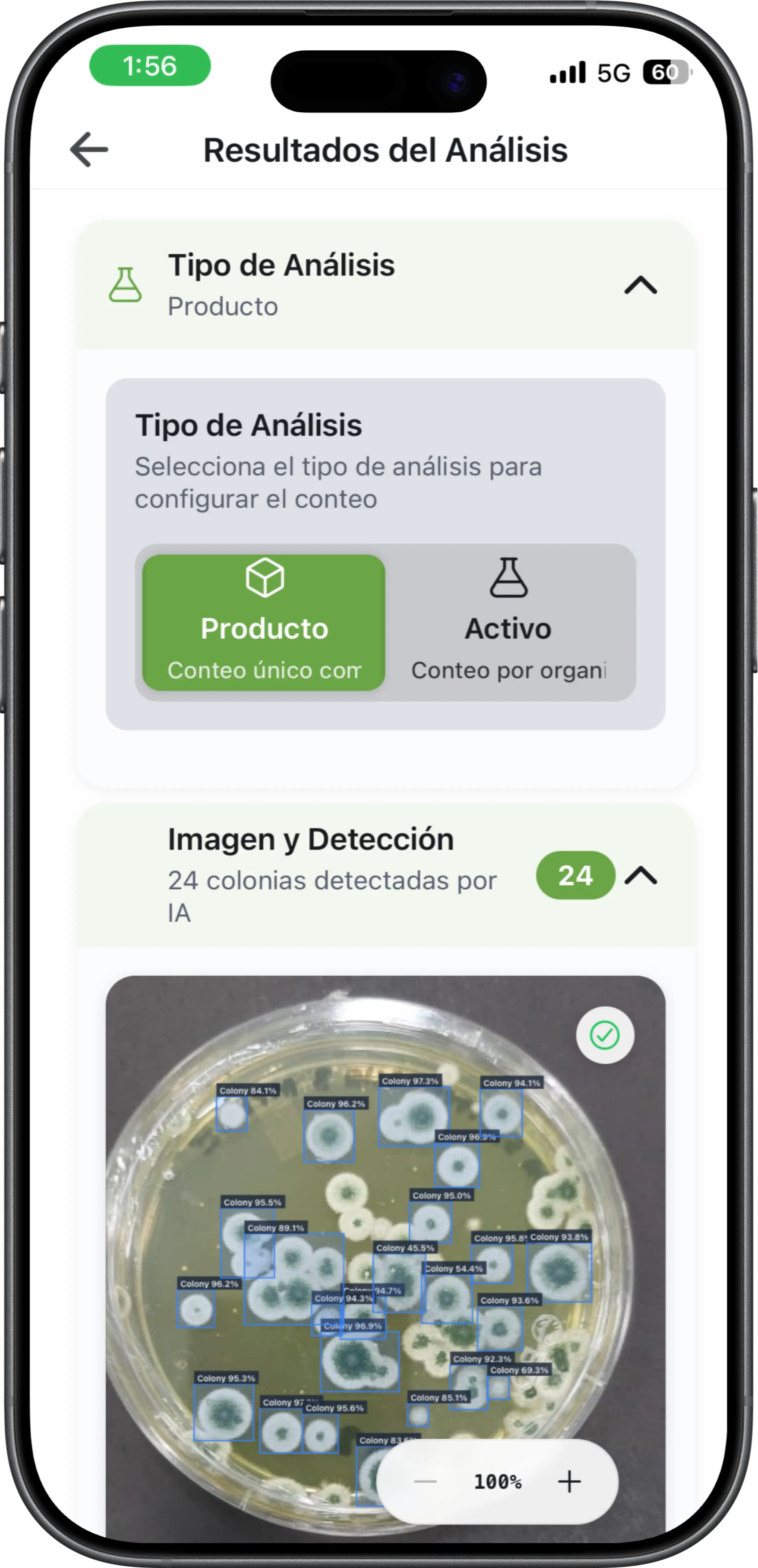 Captura de pantalla movil del proyecto BioGuard